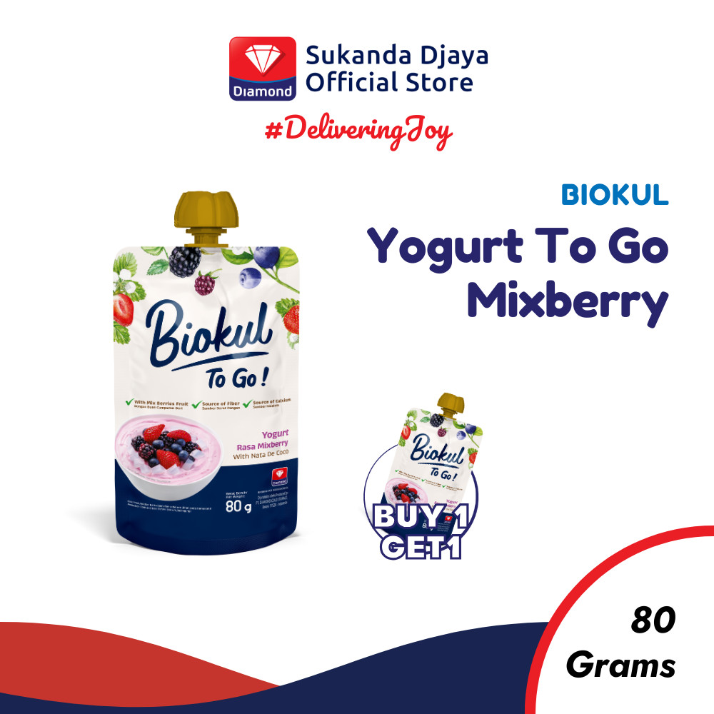 

[BUY 1 GET 1] Biokul Yogurt To Go Mixberry 80 Gr