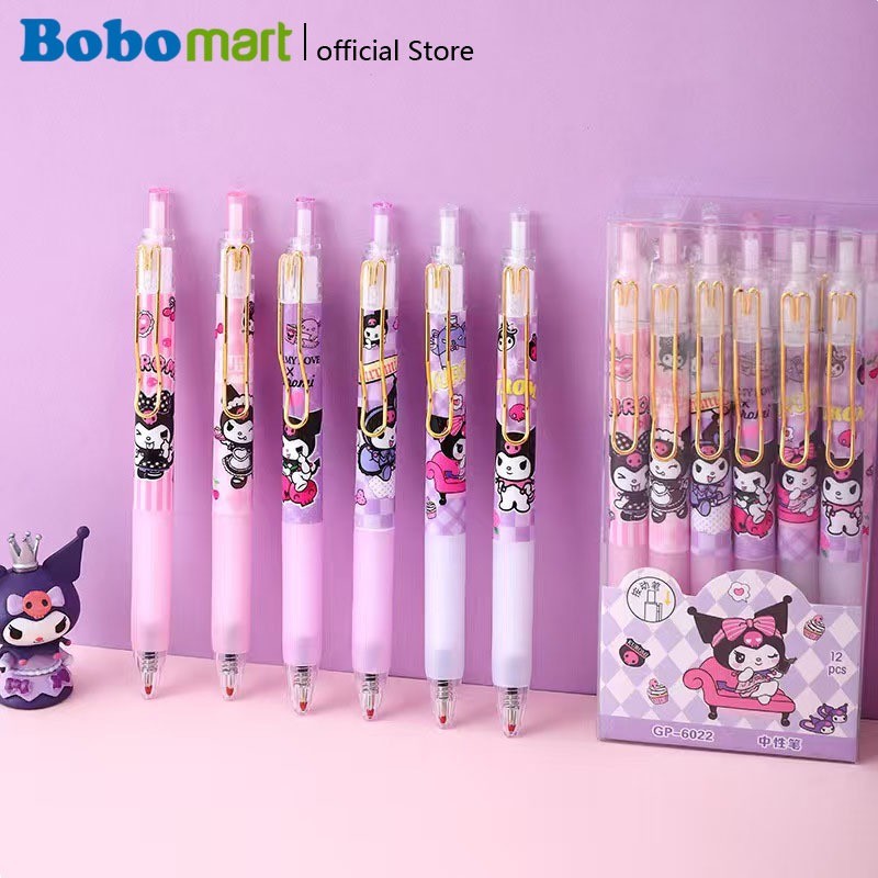 

BOBOMART 1 PCS PULPEN GEL KLIK SANRIO KARAKTER LUCU - PULPEN WARNA WARNI QS6022