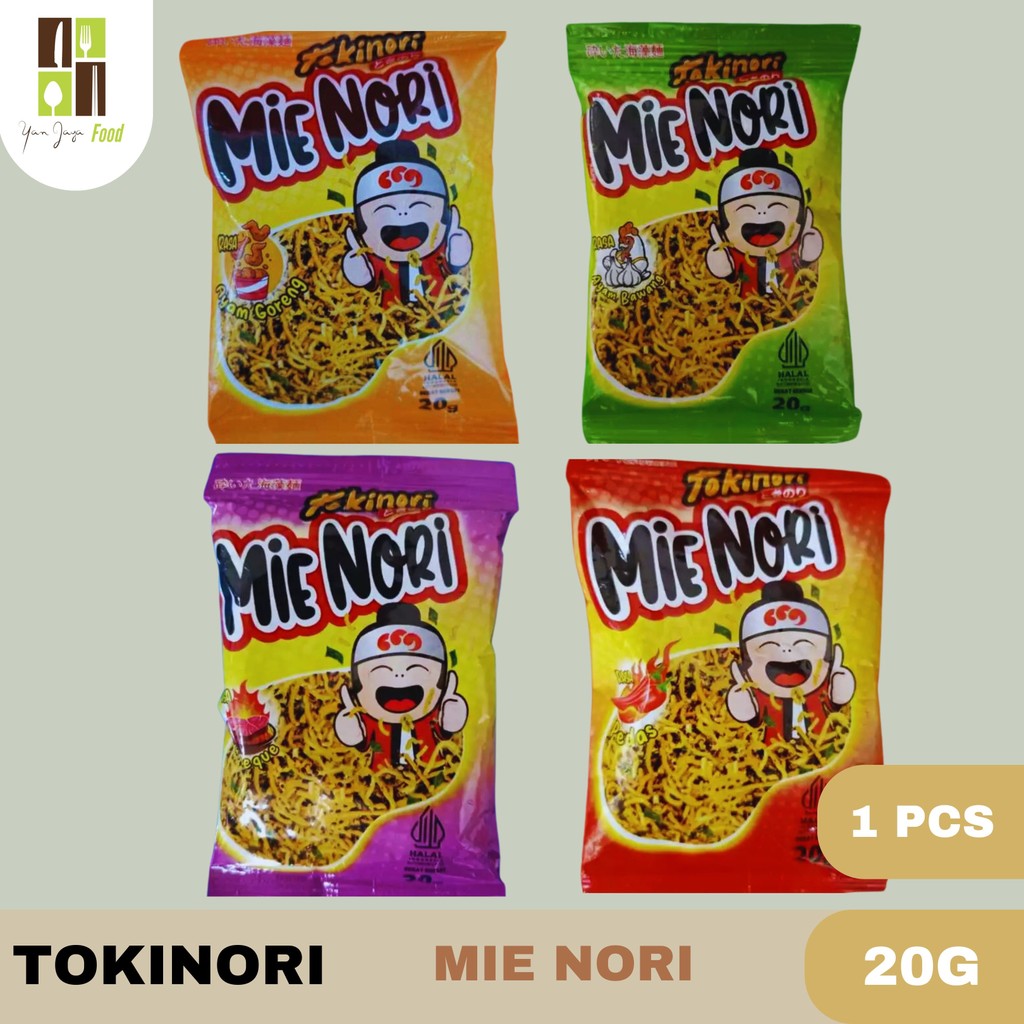 

Tokinori Mie Nori / Mie Crispy / Snack Mie / Cemilan / Rasa Pedas / BBQ / Ayam Bawang / Ayam Goreng 20g/1PCS