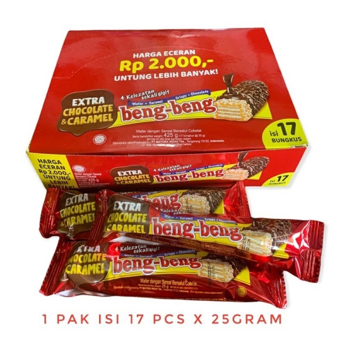 

www.tokopedia.com BENG BENG WAFER COKLAT 1 BOX ISI 17 PCS BENG-BENG
