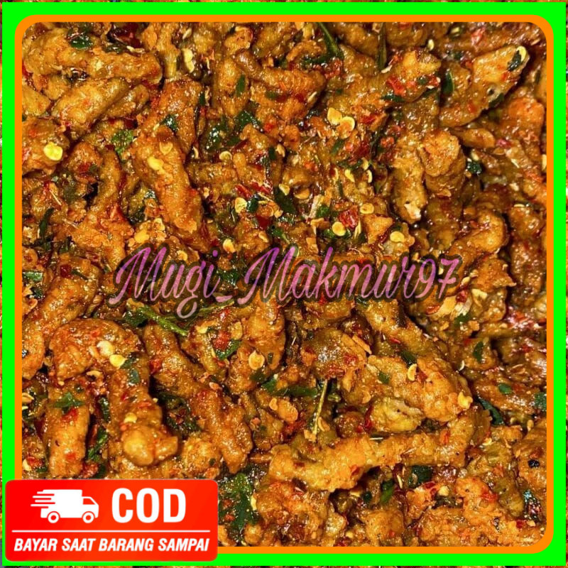 

1kg keripik usus ayam pedas daun jeruk