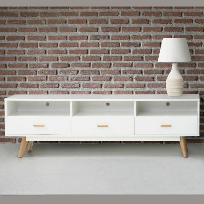 Meja TV Minimalis STAND TV RIBERA Uk 180 cm - Bufet TV Kayu Mahoni - Nakas TV Modern - panjang 160 |