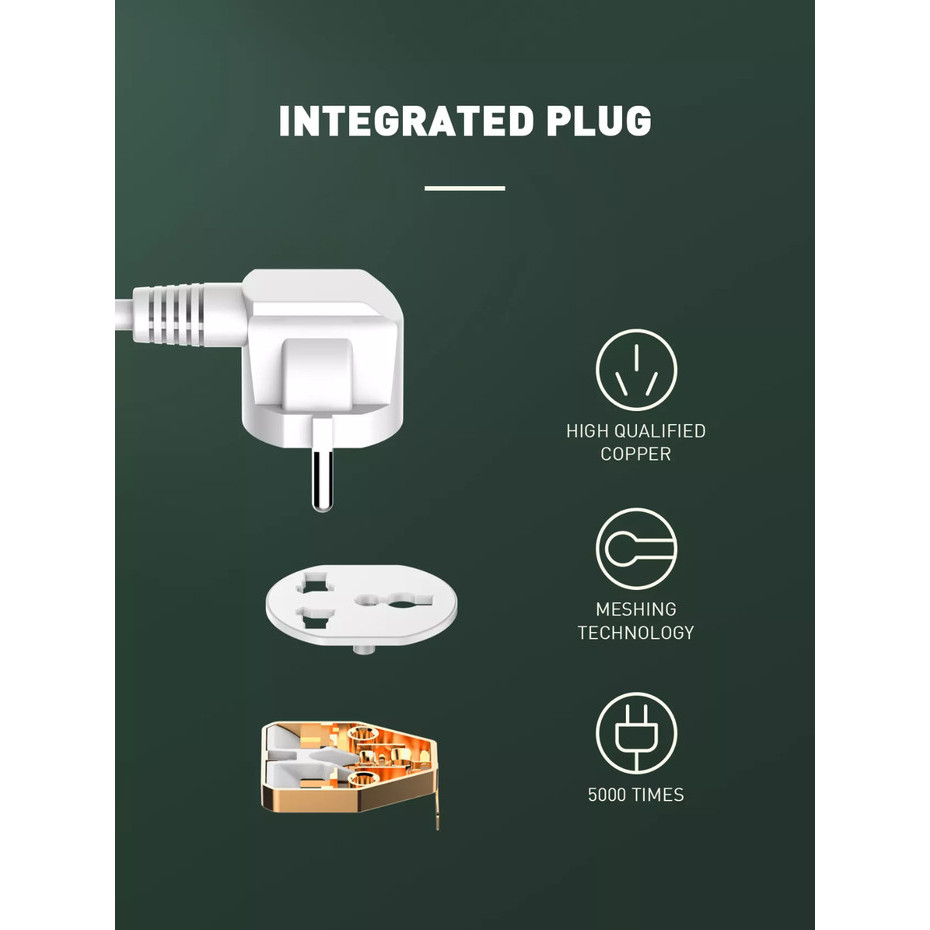 LDNIO SC4408 Power Strip Extension Stop  4 Socket 4 USB 2 Meter - SC4408