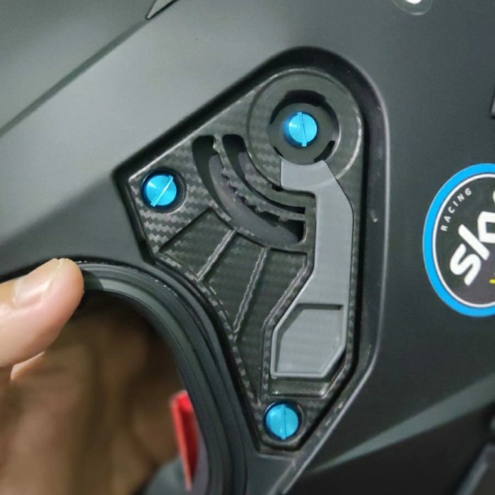 [New Akssesoris] Baut Rachet KYT TT Course / Baut Helm TT Course - Blue