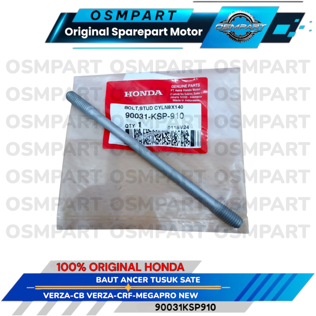 BAUT ANCER TUSUK SATE CB150 VERZA CRF150 L MEGAPRO NEW VERZA 150 HONDA 90031KSP910 ORIGINAL