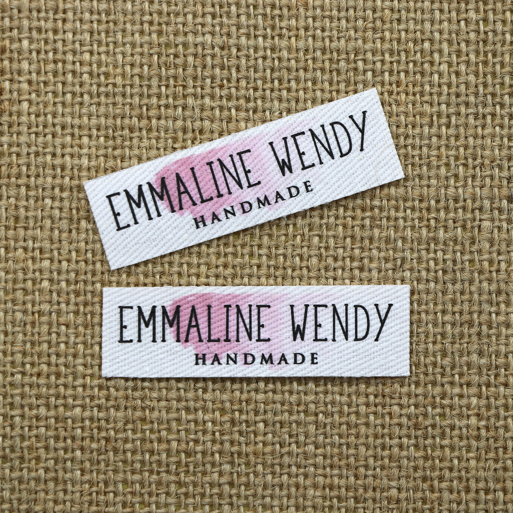 

80 piece Custom logo labels, Name iron on label, Custom Clothing tags, Organic Cotton Labels(YTa20)