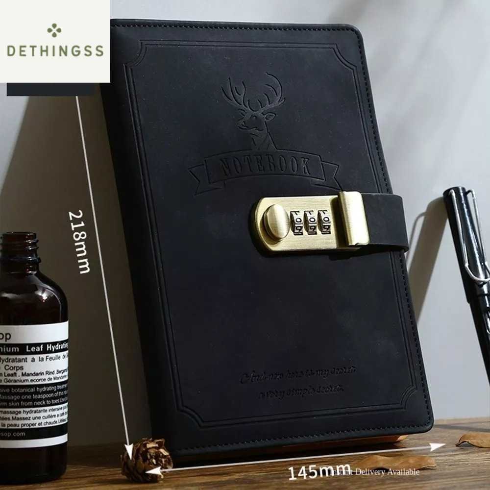 

Buku Jurnal Leather Notebook Diary 80GSM 265 Halaman with Lock - TD-A5