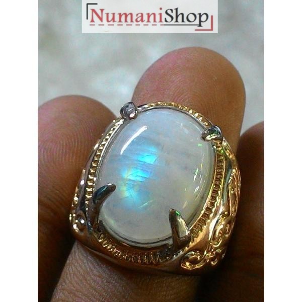 Cincin Titanium Batu Natural Biduri Bulan HQ