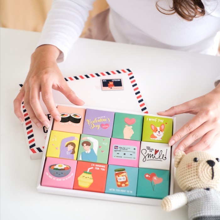 

Coklat Valentine Box 12pcs - Letter Box Chocolate - Coklat Hari Sayang IS