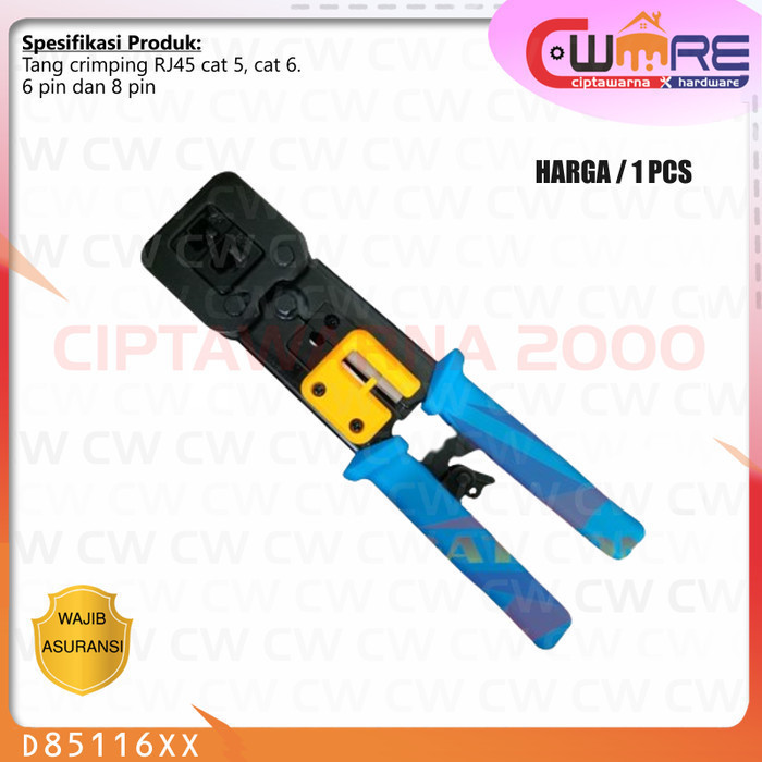 Tang Krimping LAN RJ45 EZ Anti Gagal Cat5E Cat6 Crimping Tool