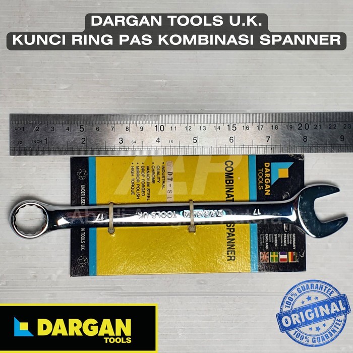 KUNCI RING PAS 17 mm Kunci Kombinasi CR-V DARGAN TOOLS U.K.