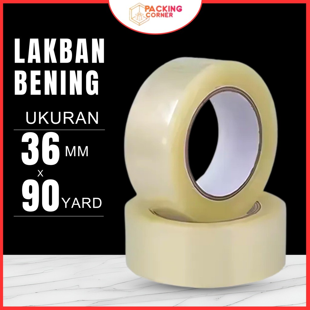 

Lakban Bening Transparan 36mm X 90 Yard OPP Tape iSolasi 3/4 inch 90Y