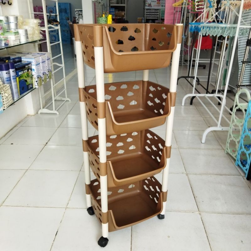 Rak Serbaguna Buena 4 susun / Rak Mainan dan Printilan / Rak Dapur Serbaguna