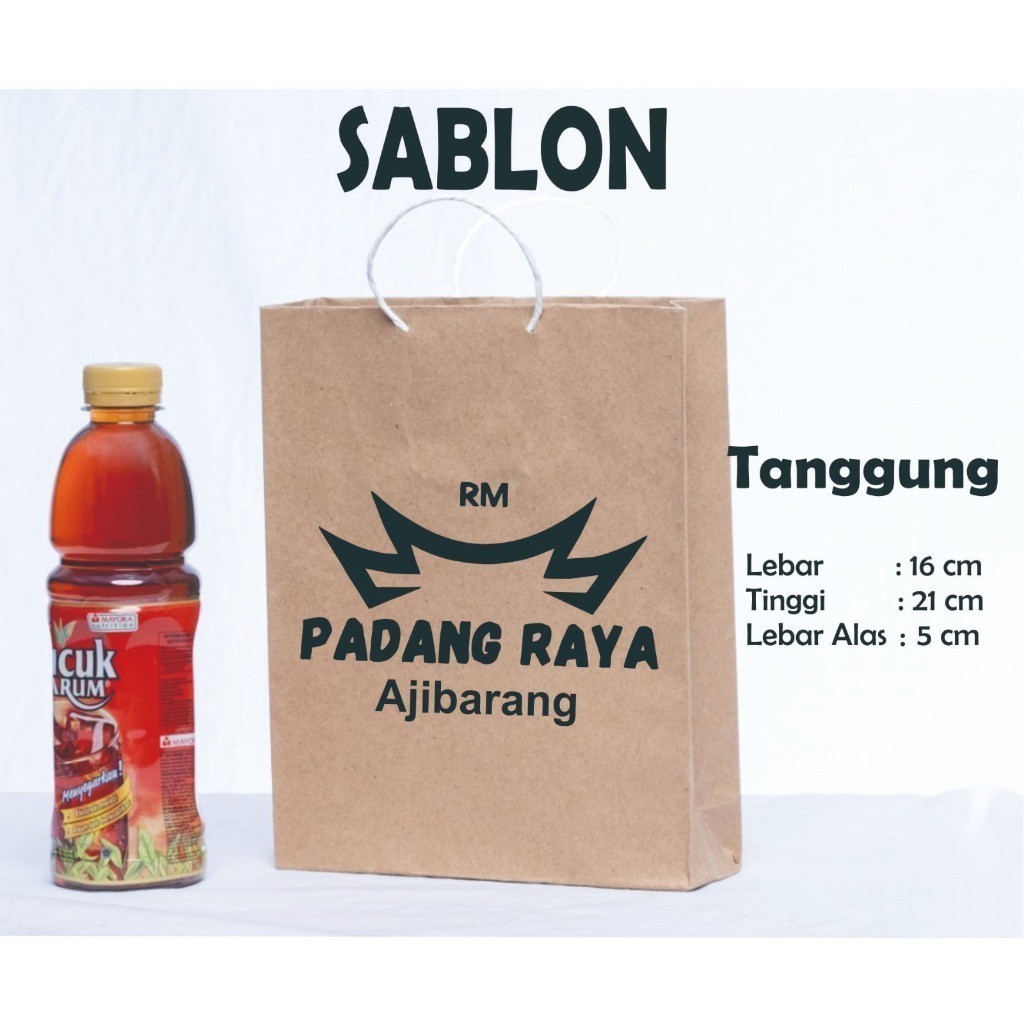 

PAPER BAG CUSTOM SABLON TANGGUNG 100 / 16cm X 21cm X 5cm / PAPERBAG SABLON PERNIKAHAN