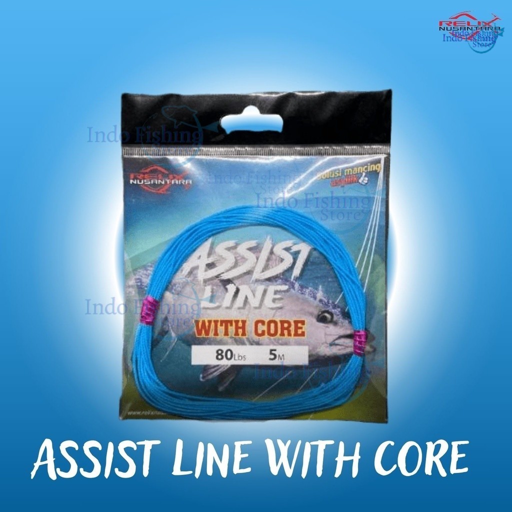 Assist Line With Core Relix Nusantara Senar Pancing Laut penyambung Umpan dan PE Leader