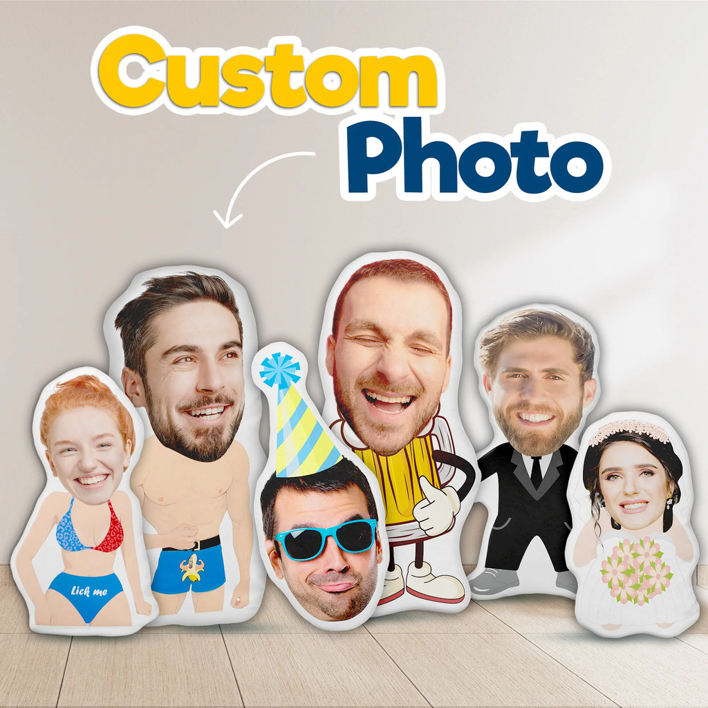 

Custom Photo Cushion Humanoid Personalized Filling photo Cushion DIY Pillow for Putting Picture of Parent and Couple Christmas