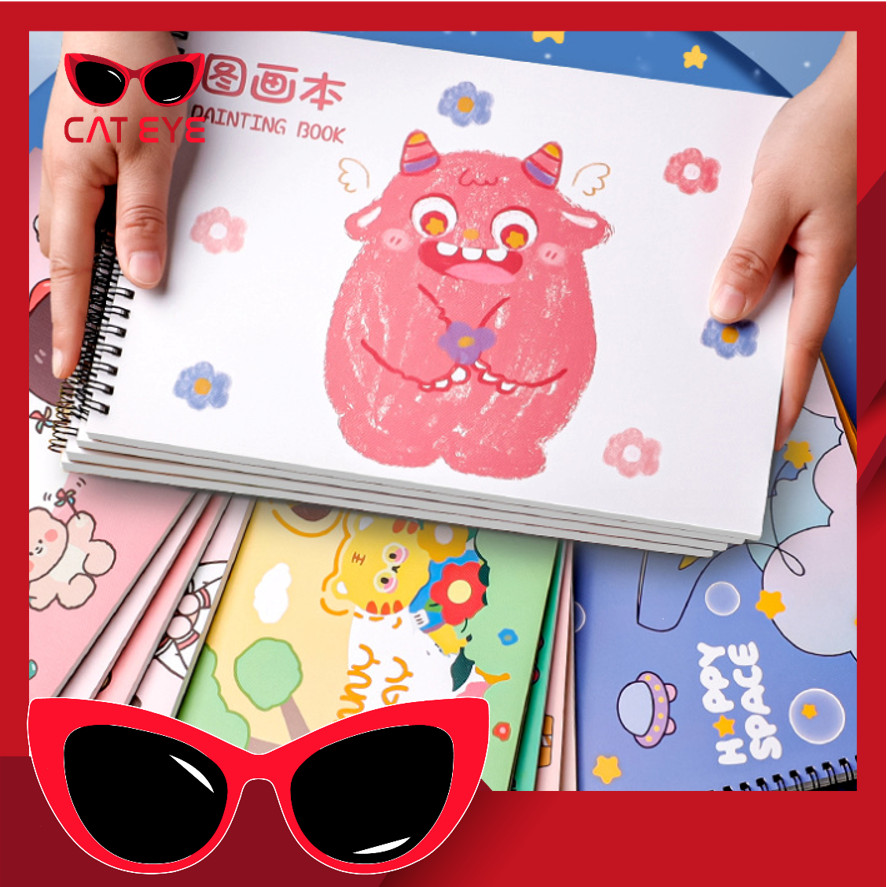 

PROMO - S6132 Buku Gambar Anak Balita / Buku Menggambar Painting Book Kids / Drawing Book Ring Kartun / Sketch Book Motif Karakter