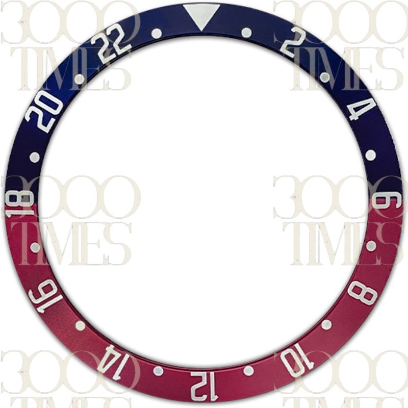 37.2x31.4mm Blue Red Vintage Beveled Bezel Aluminum Bezel Insert Fit For TUDOR Wat