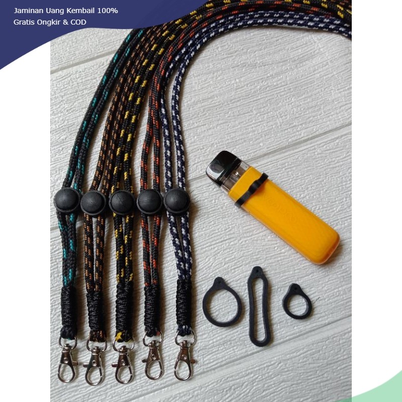 

Lanyard Simpul Motip Tali Gantungan free Karet O ring 3 pcs