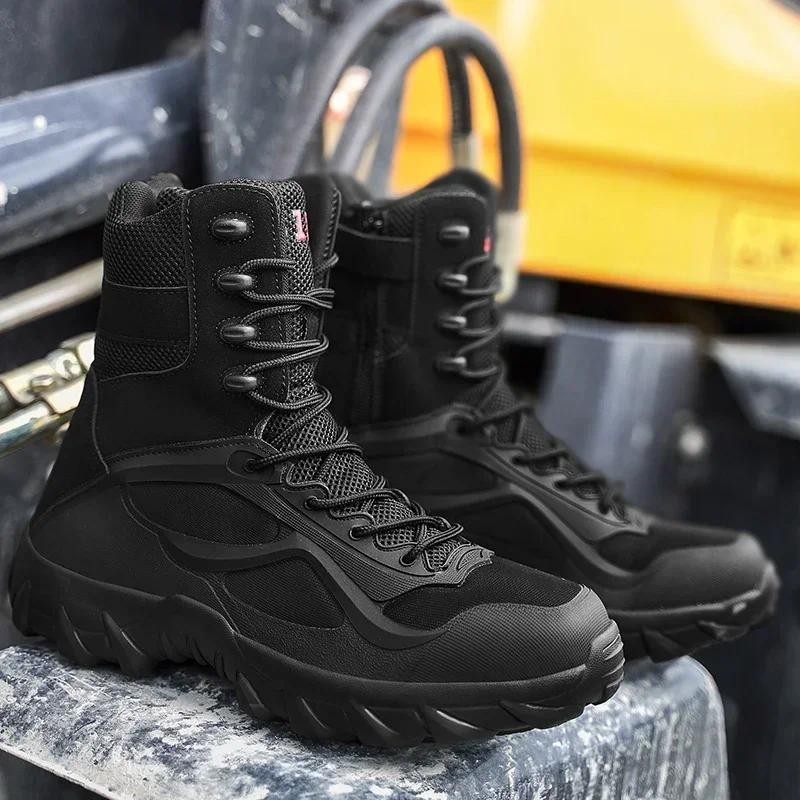 Men's Desert Boots Outdoor Non-slip Tactical Boots Hiking Desert Ankle Hunting Shoes Work Safety Men