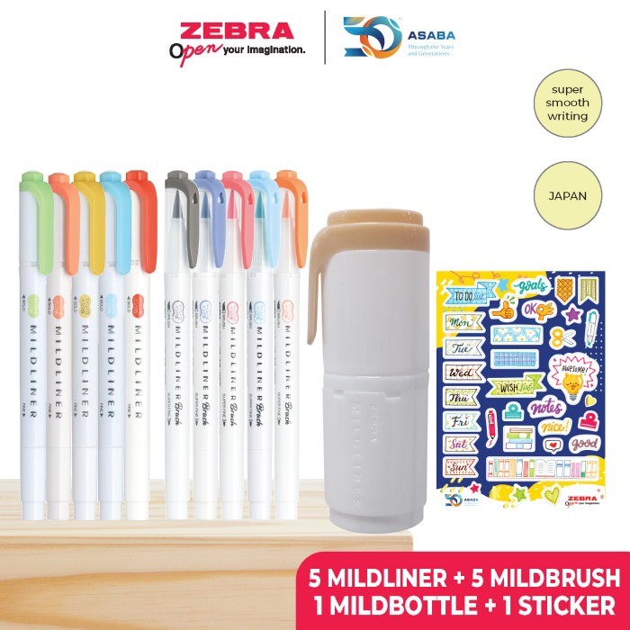 

Zebra Paket Alat tulis Highlighter dua sisi Mildliner - isi 10 pcs