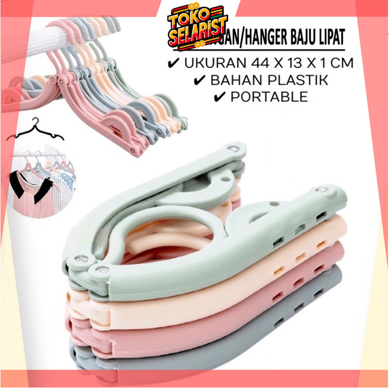 COD Makassar Gantungan Baju Lipat / Hanger Lipat / Travel Hanger Lipat