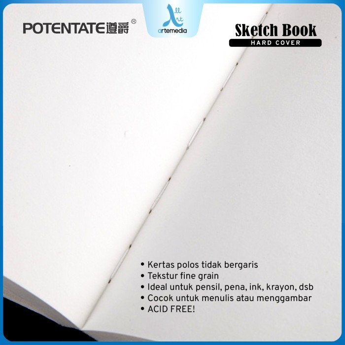 

Potentate Sketchbook A4 Hard Cover Stitch Bound Buku Sketsa