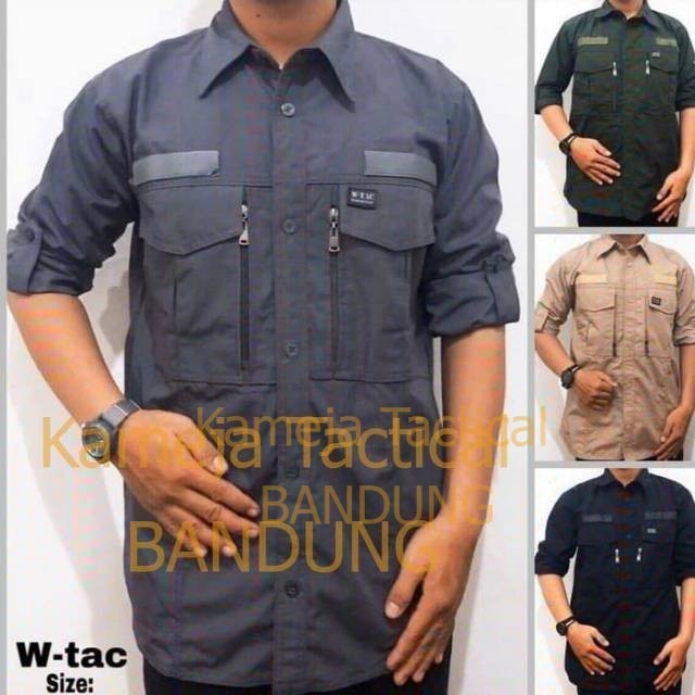 Kemeja Lengan Panjang W-TAC Bahan American drill Premium