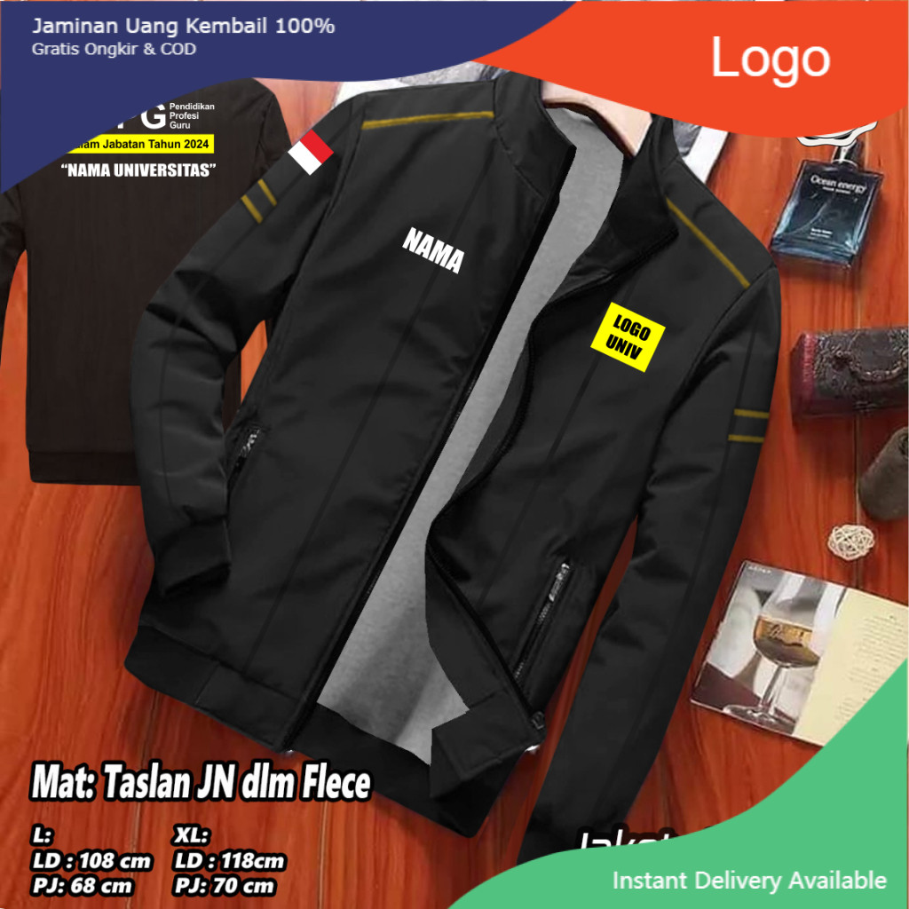 JAKET PPG DALJAB PARASUT DISTRO / JAKET GURU / JAKET CUSTOM SABLON /  JAKET PRIA WANITA KEREN / FREE