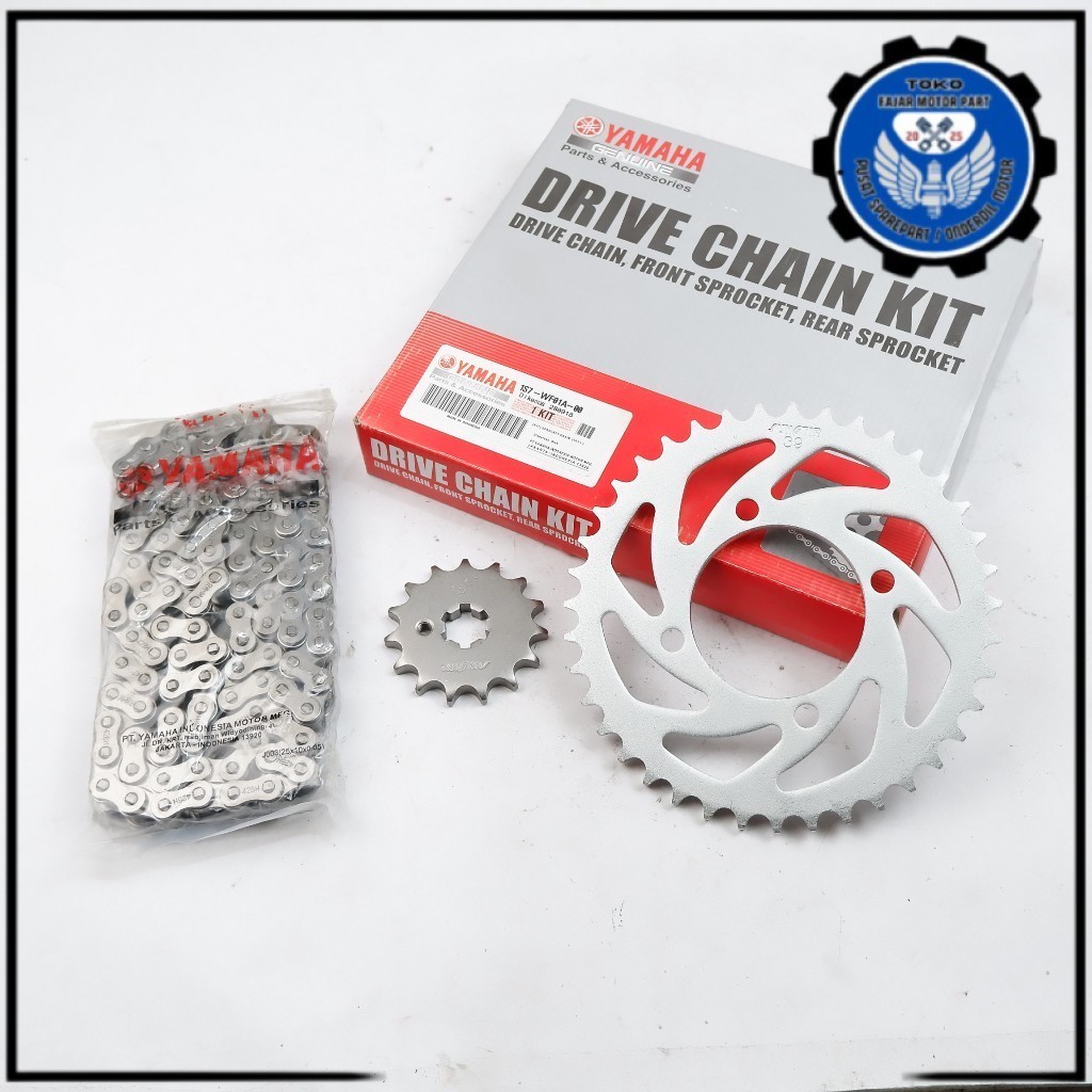 Gear Set Rantai Ger Yamaha Jupiter MX Lama  135 Original kode 1S7 - Paket Gear Set Jupiter MX