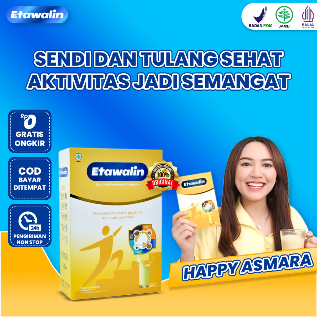 

Etawalin Susu Etawa Herbal Atasi Nyeri Sendi dan Asam Urat 1 Box