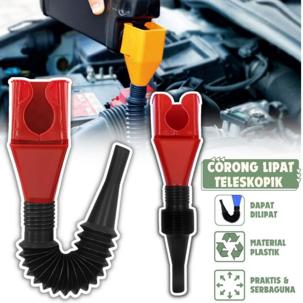 Corong Oli Bensin Corong Oli Vespa Matic Panjang Anti Tumpah Flexible Extension Funnel