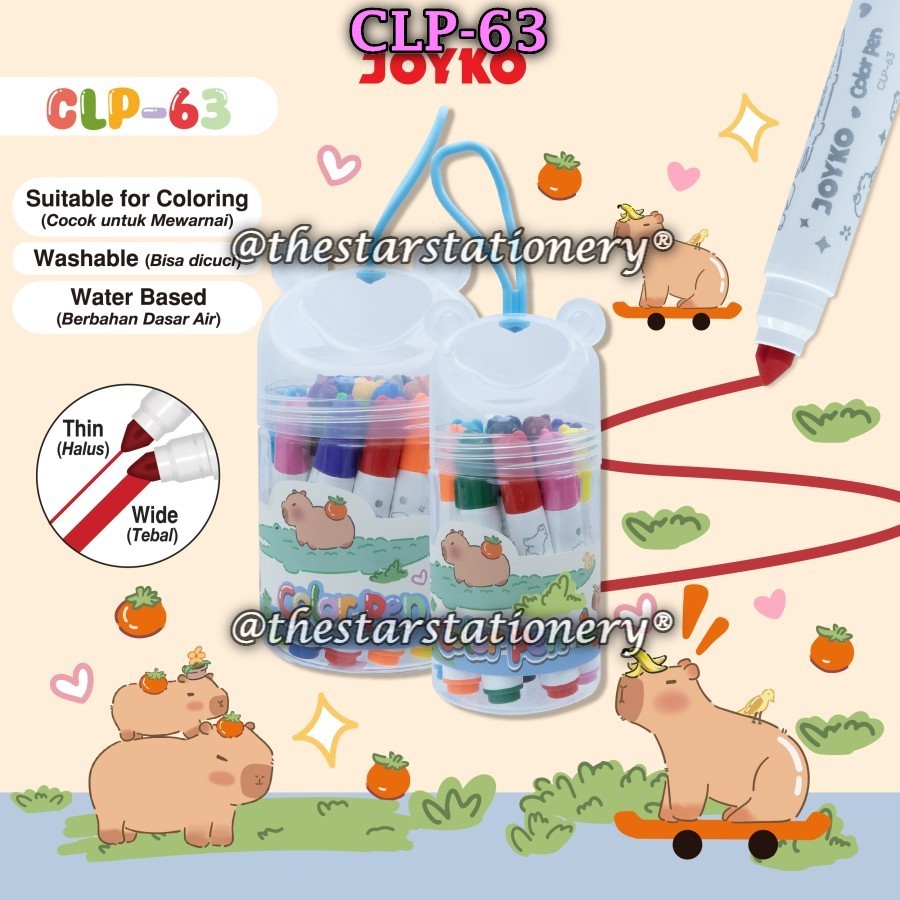 

(1 Set) Color Pen JOYKO CLP-063-12 CLP-063-24 / Color Pen Pulpen Pena Warna Joyko CLP-63