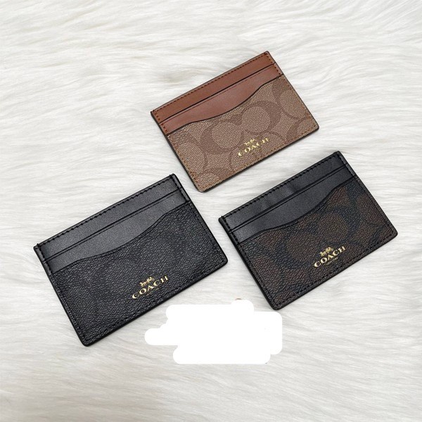 

Card Holder Card Case In Signature Canvas Logo - mahogany