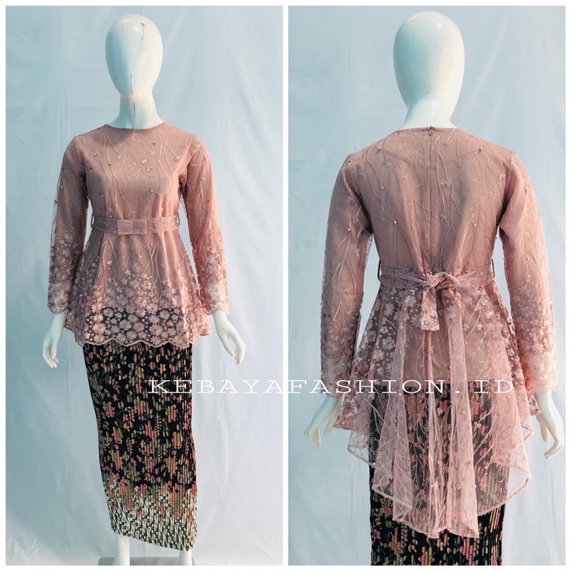 Cod Kebaya Modern Stelan Kebaya Brukat Set Kebaya brokat Remaja