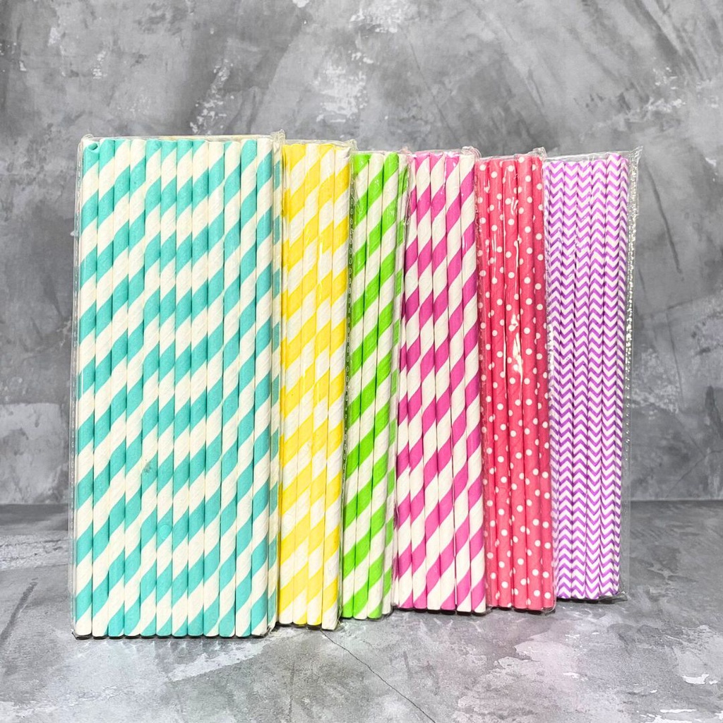 Sedotan Kertas Isi 25pcs - Paper Straw