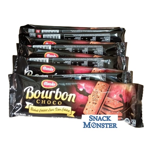 

MONDE Bourbon Coklat Mini Biscuit 24gr [10 sachet/renceng]