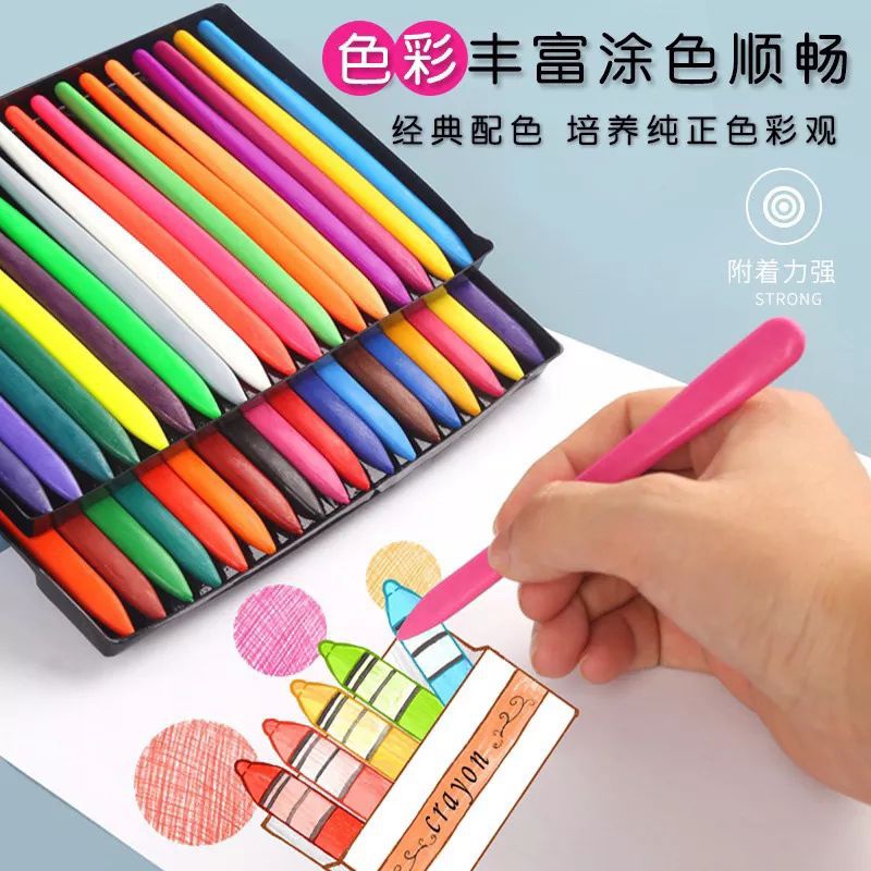 Crayon Anti Jorok Anti Patah/ Crayon Viral Anti Air /Crayon Anti Kotor NOn toxic /Crayon Anak