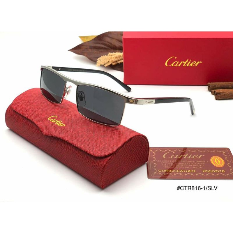 Kacamata Cartier Luxury Polarized Pria Import Dewasa - CR 816 fullset