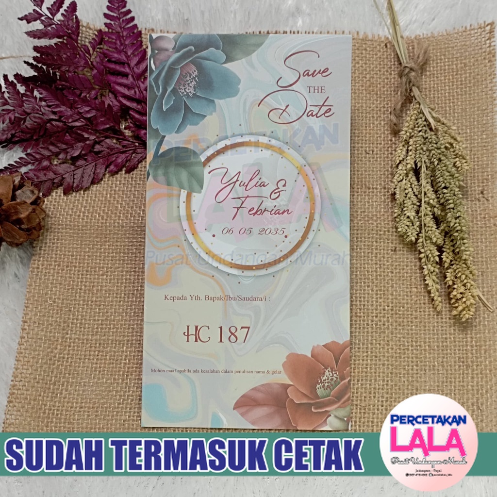 Cetak Undangan Pernikahan Aesthetic Seri HC 187 Terbaru Harga Murah Sudah Cetak