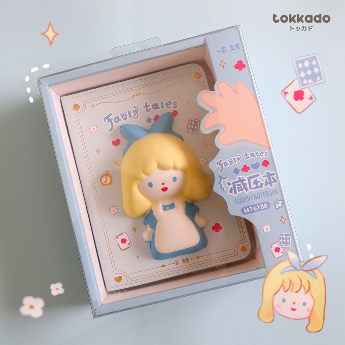 

larva_mart1 [Bisa COD] TOKKADO Fairy Tales Squishy Planner Notebook Agenda Buku Catatan Lucu - Alice