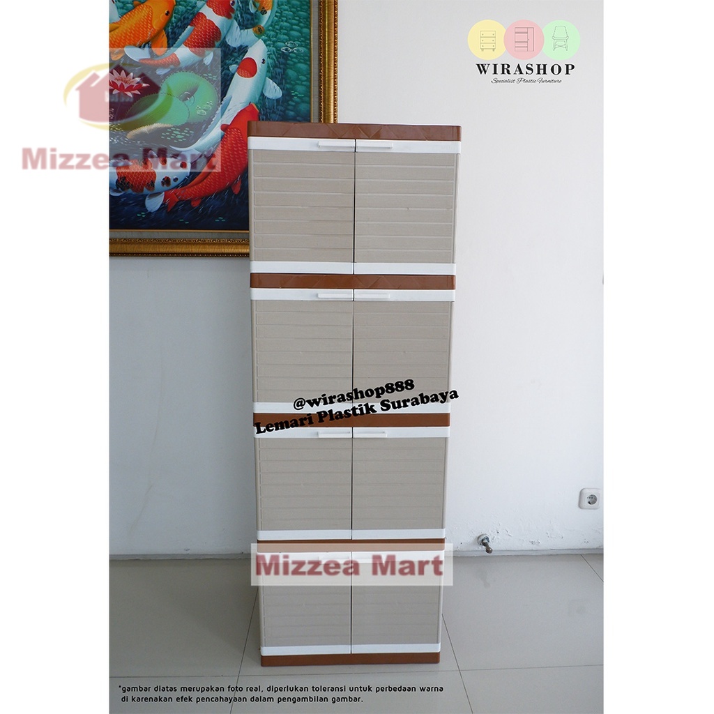 MizzeaMart club mini lemari plastik club furniture club plastik lemari portable lemari mini Susun 4