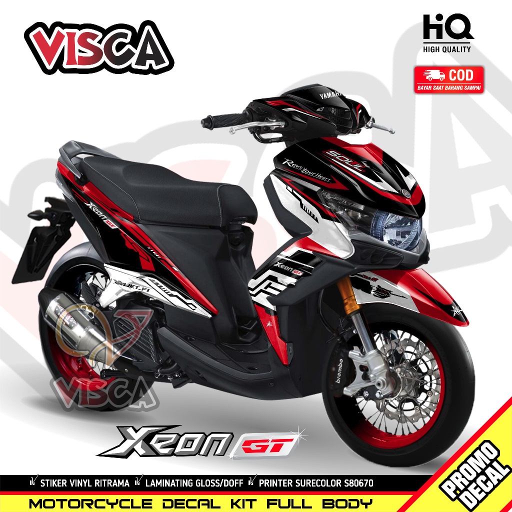 Decal Xeon GT 125 Full Body Stiker Xeon GT 125 Full Body Striping Xeon GT 125 Full Body Decal Hologr