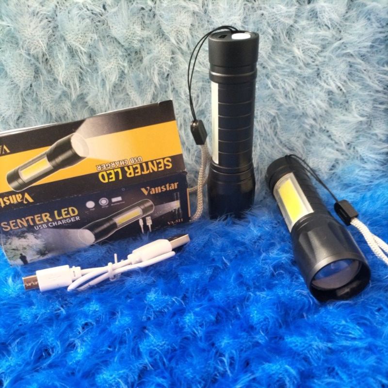 Senter LED Mini Portabel Vanstar VA-511 Senter alat pembantu USB Charger