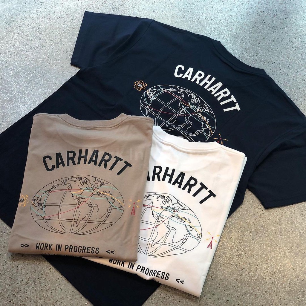 10.10 CARHARTT WIP Cartograph T-Shirt short-sleeved earth map print T-shirt