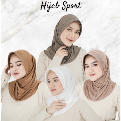 Jilbab Bergo Instan / Jilbab Instan / Jilbab Sport / Jilbab Volly Hamidah Ukuran S dan M