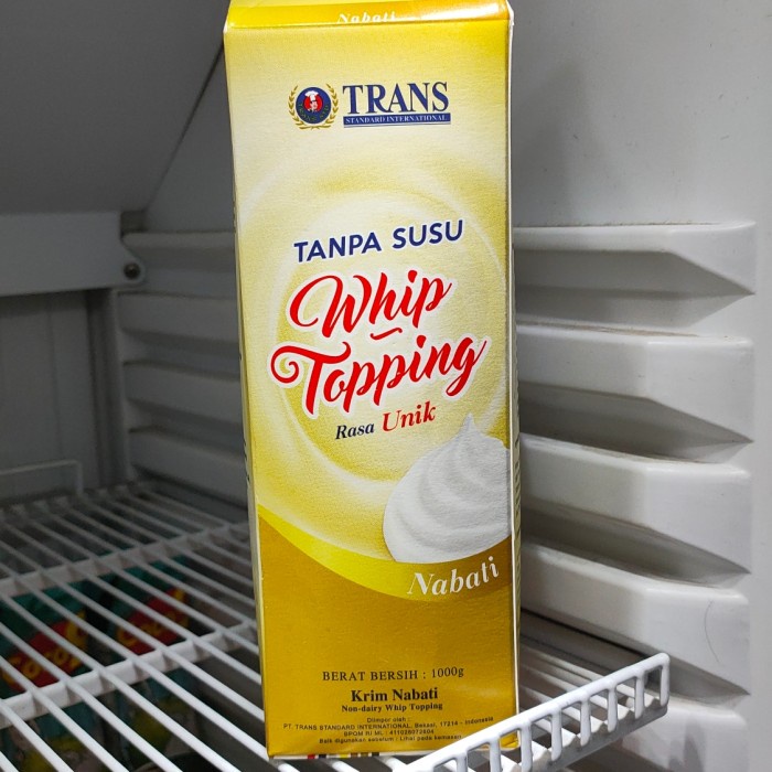 

New Produk whip topping non dairy 1000g TRANS