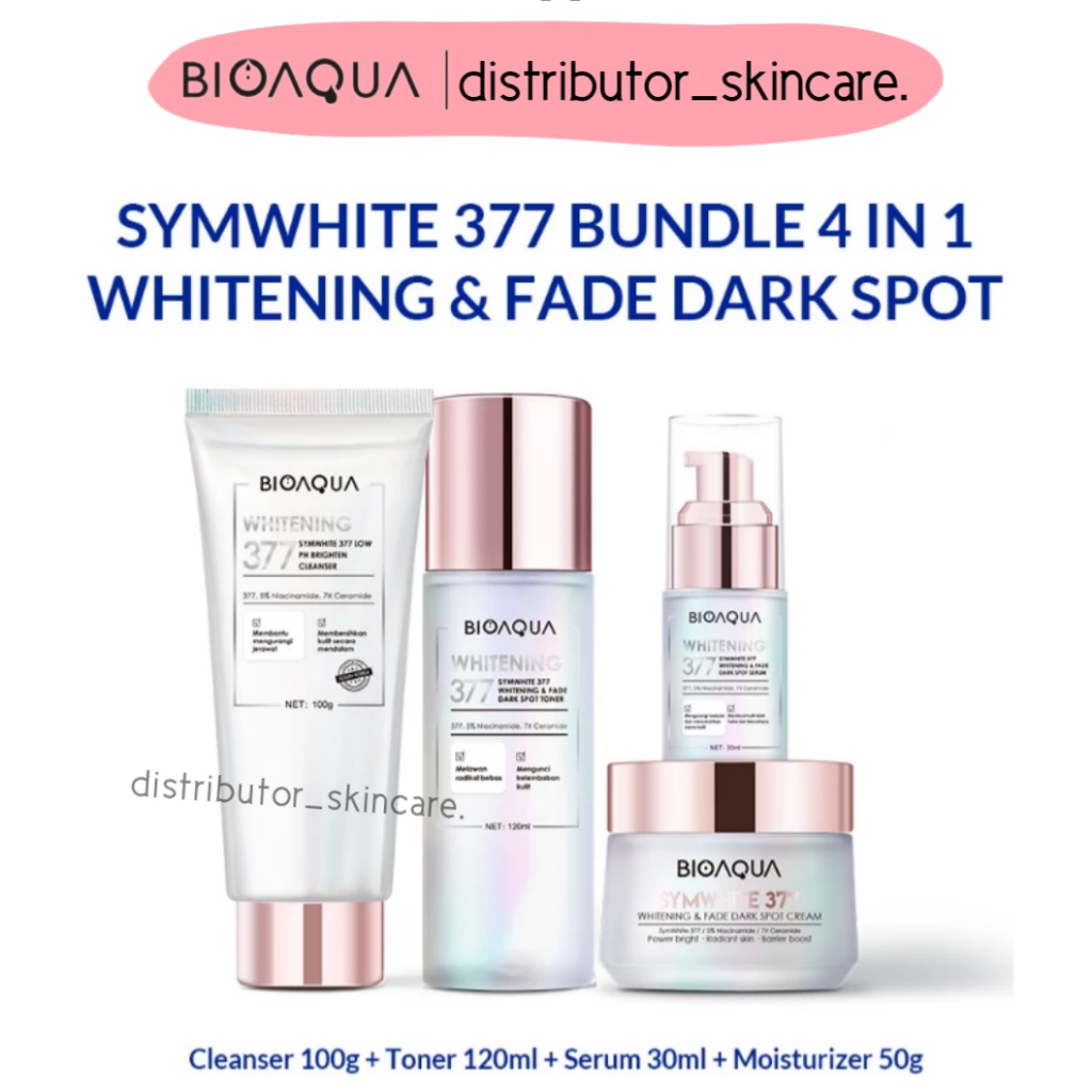 BIOAQUA SymWhite 377 Whitening & Fade Dark Spot Cream Krim 50g Pelembab Wajah With Vitamin C+5% Niac