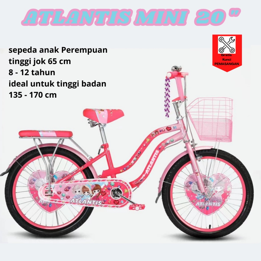 Sepeda anak perempuan 20 inch