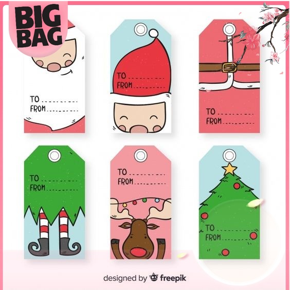 

Hang Tag Spesial 6/Thank You/Kartu Ucapan/Greetings Card Edisi Natal Tahun Baru/Christmas/New Year Custom Cetak Print Murah Desain Free